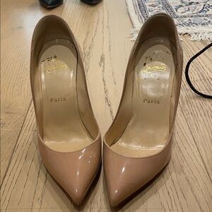 Christian Louboutin Blush Patent Leather Pumps
